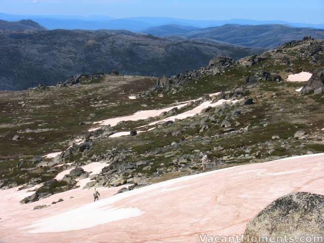 Looking southeast with Ray & Lynne on the way up Sig Hill