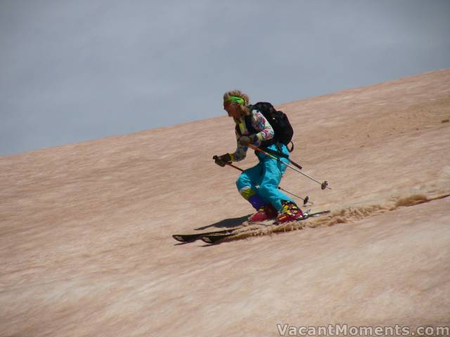 Marion getting some speed on martian snow