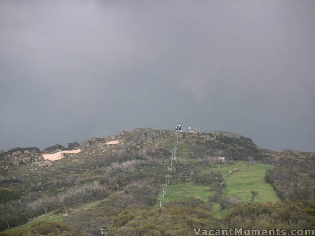 Black sky behind Eagles Nest yesterday