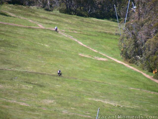 Mountain bikes replacing skis