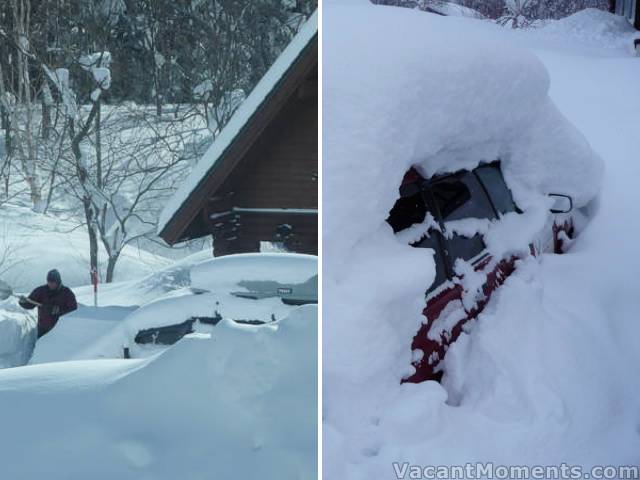 Digging out the car in Izumiko