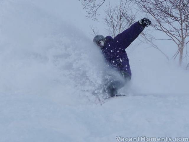 So-hey boarding off the peak