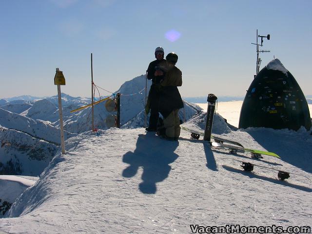 The sub-peak - a steep climb beyond the highest lift