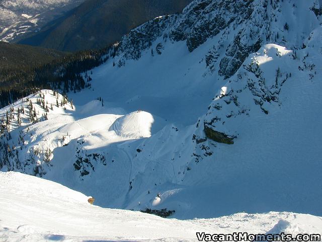 Looking into the bowl below sub-peak