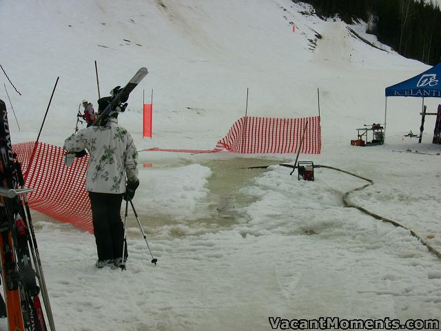 Marion at the mid station pool complex today