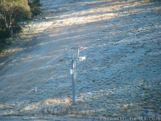 Another super frost - under Merritts chair this morning (Sunday)