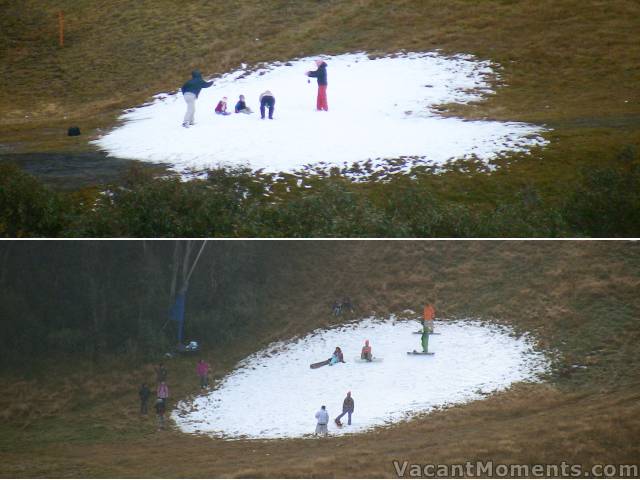 Love the snowmaking - pardon the pun<br>boarders desperate for a turn