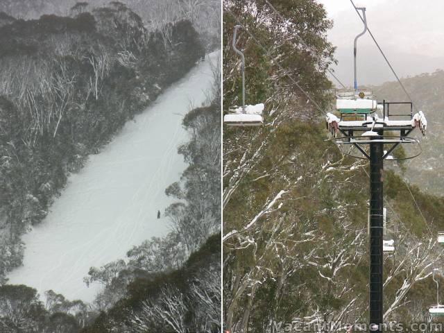 FunnelWeb and snow covered Ramshead chairs today