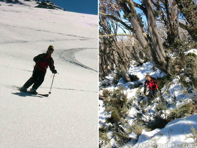 Marion above and below tree line - it got a little technical at times