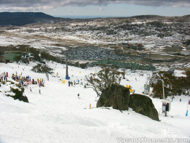 Perisher car park almost chockers