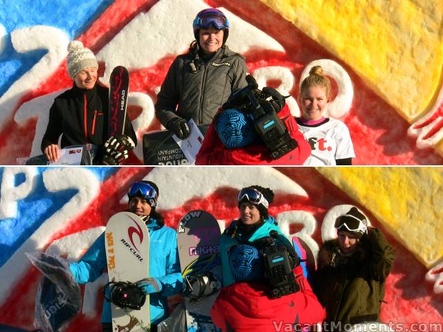 Winners - women's ski and women's board races