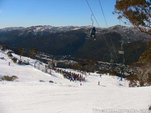 Ramshead running above a big Basin queue