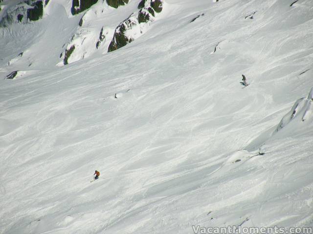 Still freshies on Friday, where I had been on Thursday in the poor vis