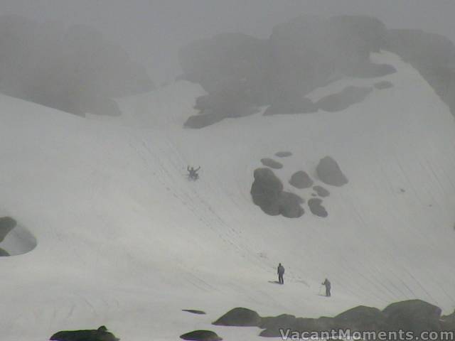 Their descent was faster when the cloud rolled in