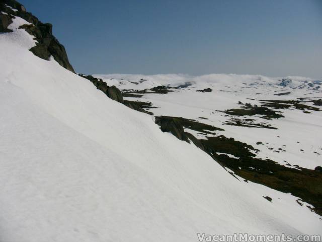 Cloud on the western range seen from the top of the North Face of Signature Hill