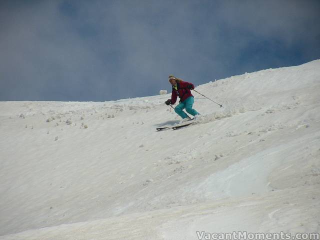 Snow balling on the North Face