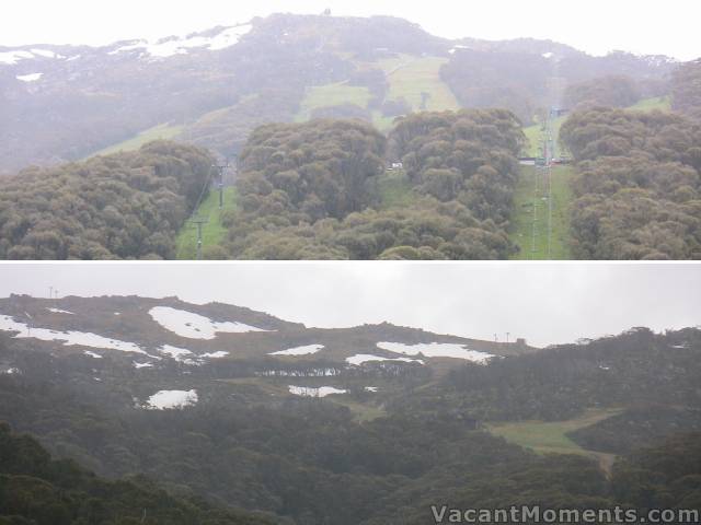 Upper Supertrail and Central Spur through today's rain