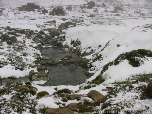 Merritts Creek above the bridge