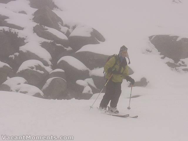 Marion found another waterfall, although hard to see in the cloud