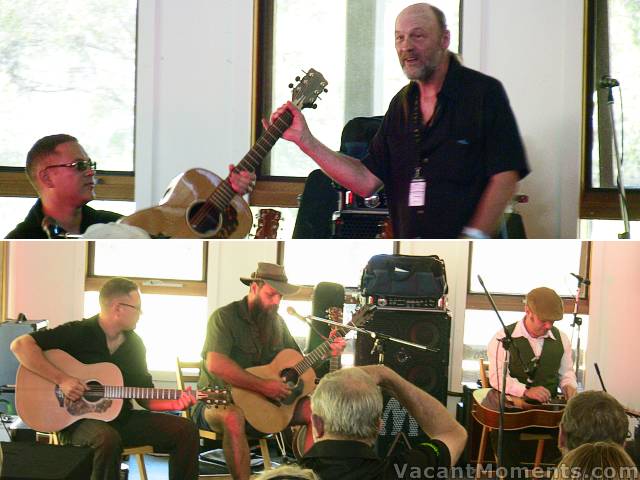 Dave Churchill, guitar maker extraordinaire<BR>and the headline jam session using his instruments