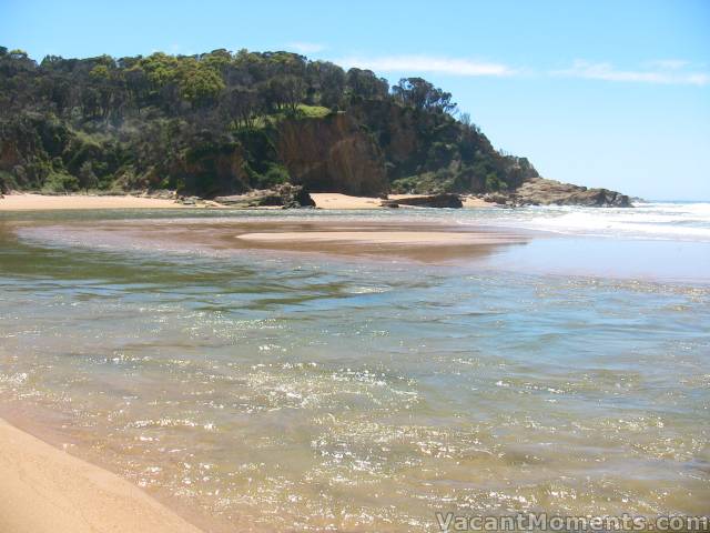 What about me?<BR>Northern end of Tathra Beach where the Bega River again meets the sea