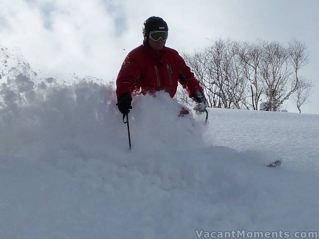 and Mr Chook again<BR>Even those fat skis won't keep you on the surface in this snow