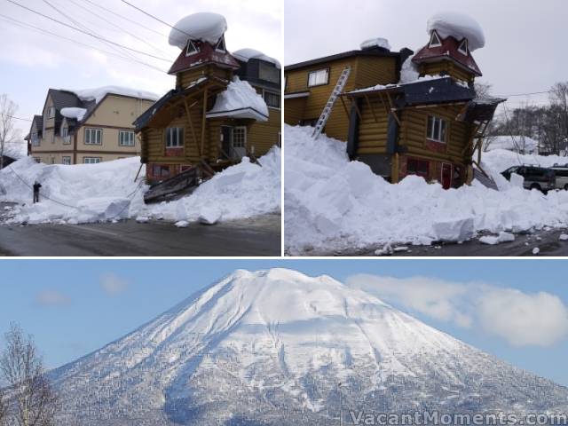 Too much snow - power lines and verandah (photos by Chooks)<BR>And a more serene image