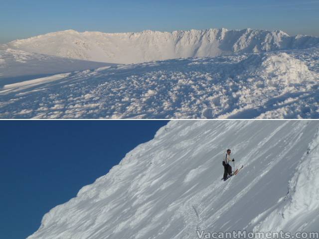 The closer to the top the steeper it got<BR>until the rim of the volcano was reached