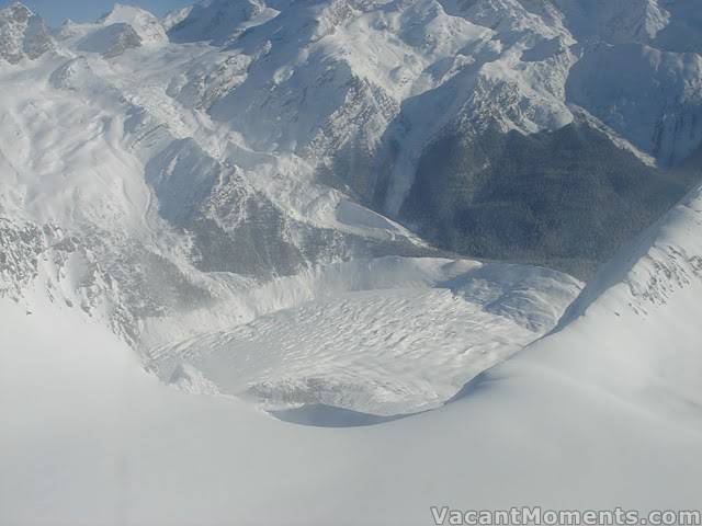 Glacier below as seen from chopper