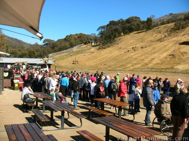 Today's queue for Kosi chair around 11am<BR>with a double loop back to Ramshead chair