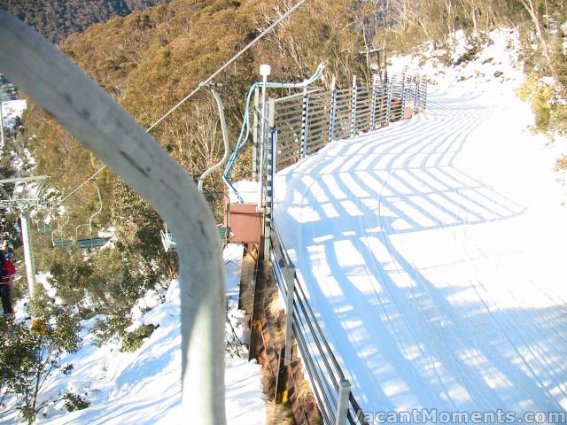 Looking down same towards Supertrail