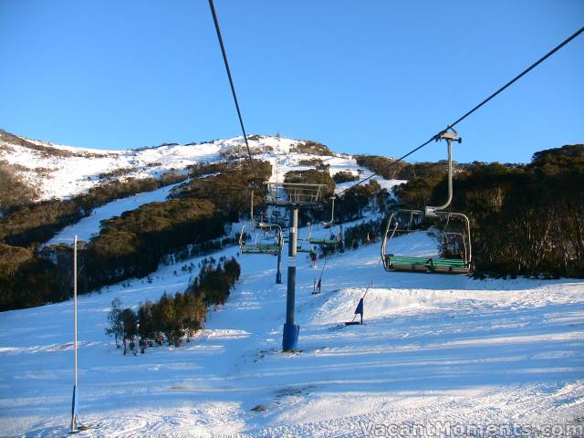 View from first Kosi chair this morning, over the Meadows