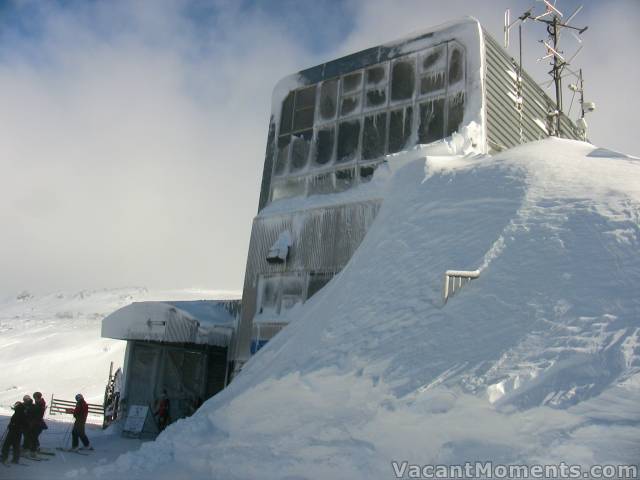 Massive wind drift covering Bullwheel Bistro windows