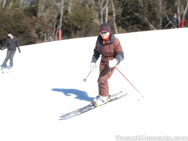 Still with that Olympic skier style