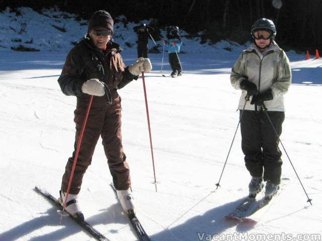 Sasha with Lynne<BR>How many of us will make it that far and still be skiing?<BR>Very few, if any, I suspect