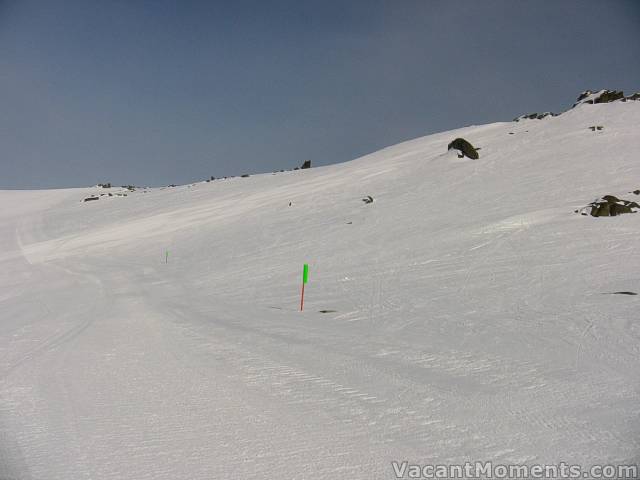 The top of Rock Garden has been groomed every day this week