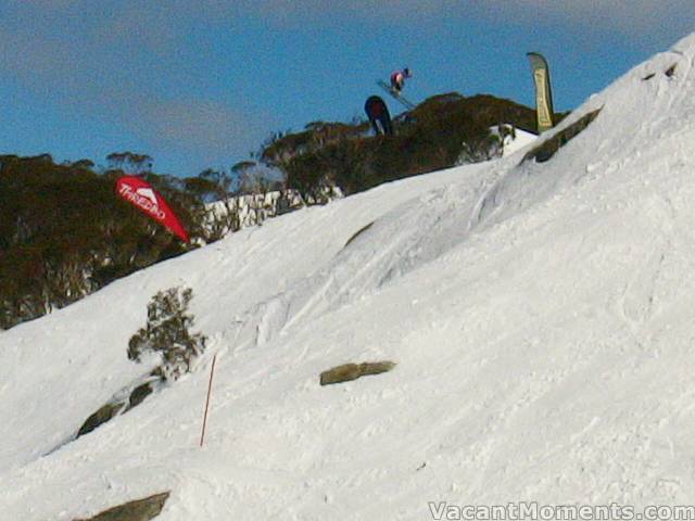 Big air off the Bluff