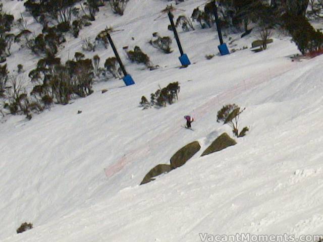 Big air of the rocks below the Bluff