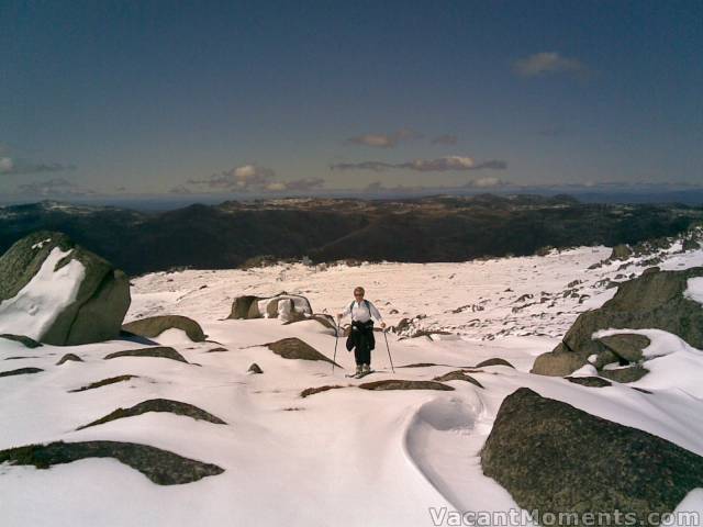 Laraine at the top of Signature Hill on Tuesday - photo by Marion