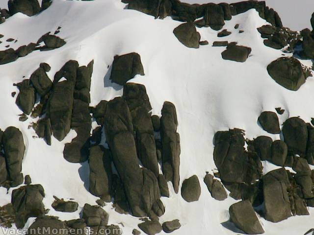 And more - it appears someone has ridden what is possibly<BR>one of Australia's steepest chutes, before the latest melt