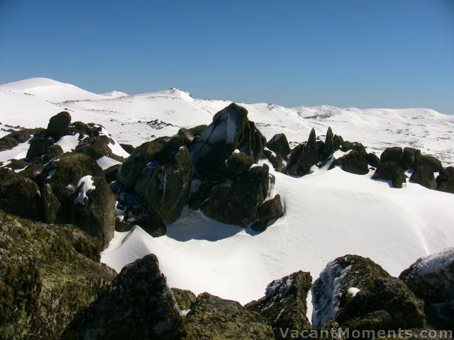 View to Kosi and Club Lake chutes