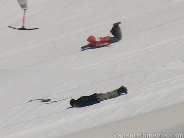 No skiing or boarding allowed in the resort<BR>but nothing about this under the Basin T-bar