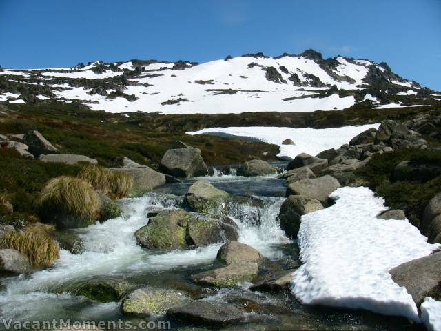 Standard photo from the bridge shows how much snow has melted<BR>and the great weather