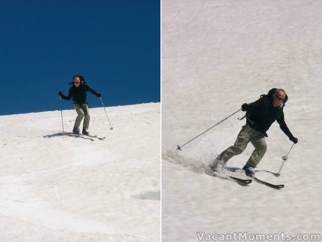 Paul on the Main Face on tele skis