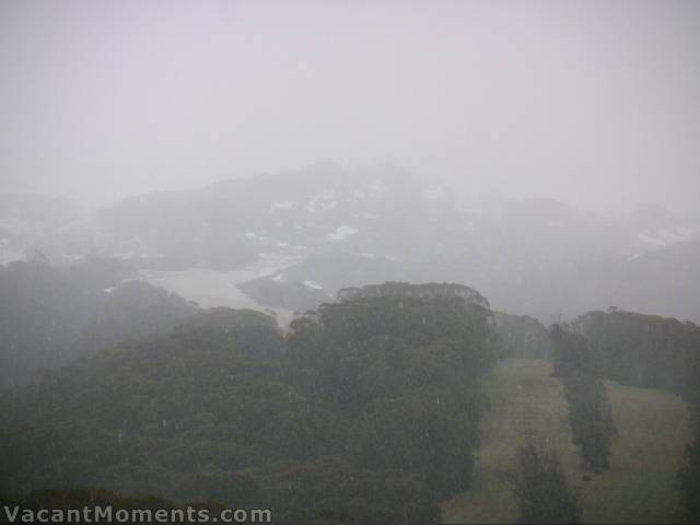 Snowfall on Sunday afternoon