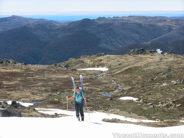 Friday: Jane making her first climb to the top of Signature Hill