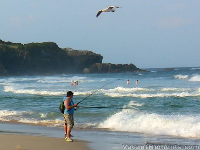 Beach life, and yes, some ventured in for a very short splash