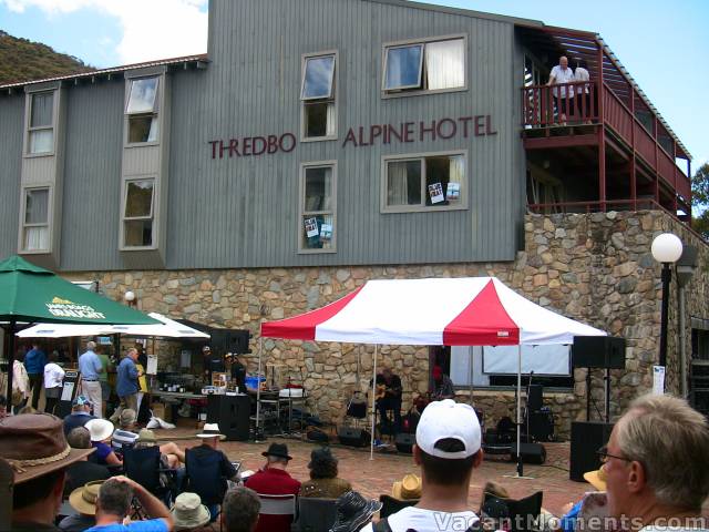 Poolside at the Alpine Hotel was a popular outdoor venue