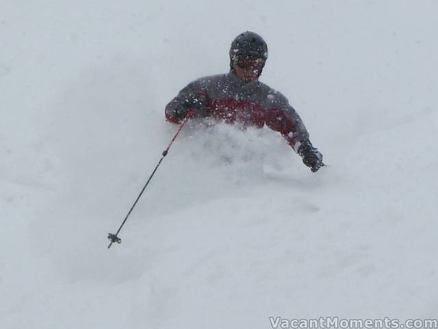 Traktorman's first day in Niseko was average