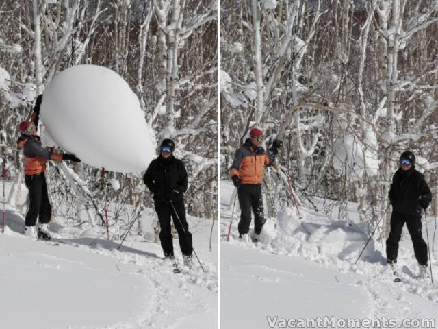 A snow-bomb - now you see it, now you don't